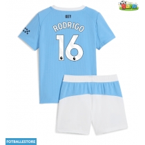 Manchester City Rodri Hernandez #16 Hjemmedraktsett Barn 2025-26 Kortermet (+ Korte bukser)